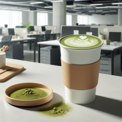 Matcha Latte Caliente 16 Oz